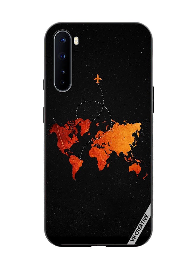 VR CREATIVE Protective Case Cover For OnePlus Nord Travel Map Design Multicolour - Image 1