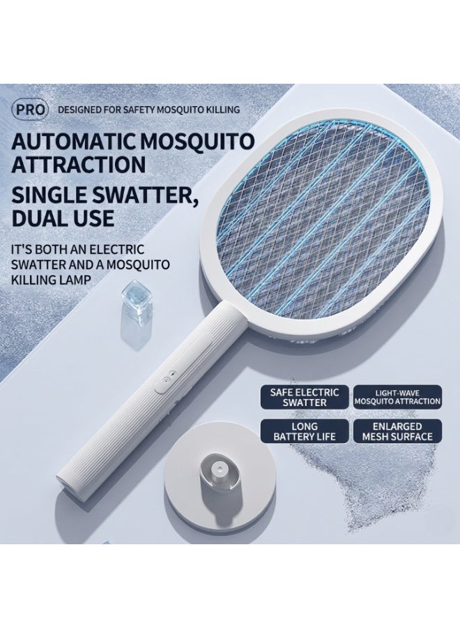 ORIONMAX Electric Mosquito Swatter Racket Rechargeable Bug Zapper & Mosquito Killer, Dual Mode Fly Swatter with LED Light Trap, Safe Electric Grid, Enlarged Mesh, Long Battery Life Indoor Outdoor - Image 4