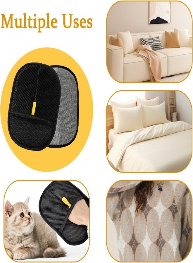 2-Pack Pet Hair Removal Gloves – Remove Cat/Dog Fur from Clothing, Furniture, Car Seats, Bedding & Carpet – Reusable & Washable Lint Hair Remover for Home & Pet Owners - Image 4