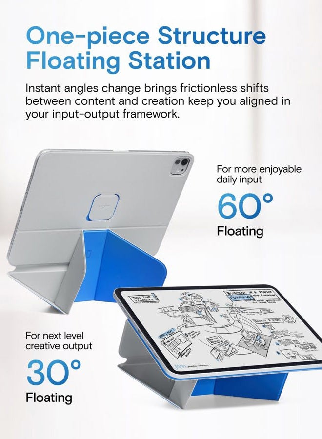 MOFT Dynamic Folio Case for iPad Pro 11 inch(2nd/3rd/4th Generation, 2020/2021/ 2022), Silm Magnetic Stand Case with 20+ Viewing Angles, Auto Wake/Sleep, Cement x Sapphire - Image 4