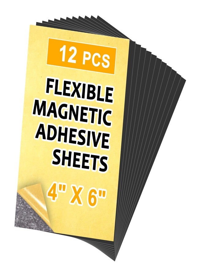 Towjug Magnetic Adhesive Sheets,4" x 6",12 Pack,Easy-to-Use Magnetic Paper with Adhesive Backing for Photos & Postcards - Image 1