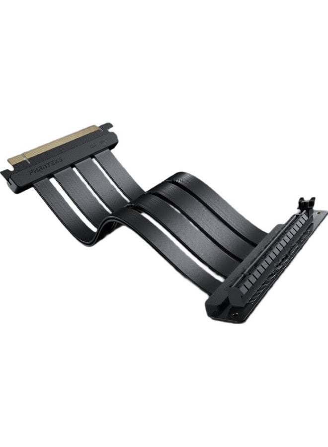 Phanteks Fl22 Black Pci-E5.0/4.0 Graphics Card Vertical Extension Cable, Double-Layer Bendable, Emi Anti-Electromagnetic Interference, Gold-Plated, 180 To 90 Degree Rotation, 5090 - Image 2