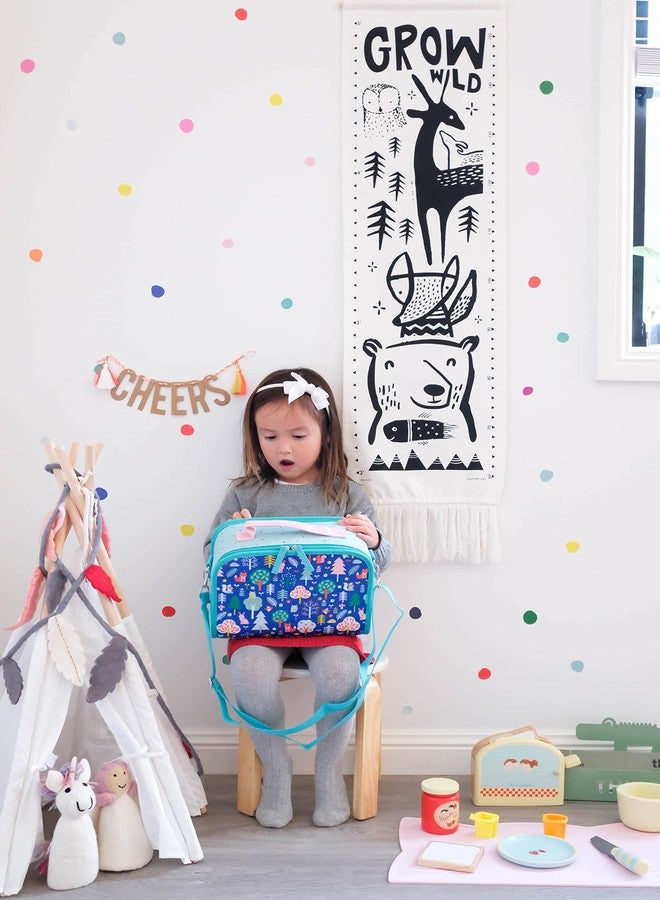 وي جاليري مخطط نمو قماشي للأطفال من وي جاليري، مسطرة لتتبع طول الطفل، 44 × 13 بوصة، ديكور جداري لغرفة الأطفال، مخطط نمو من القطن العضوي، تذكار عصري للمنزل أو غرفة اللعب، غابة - Image 3