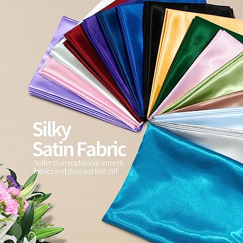 Homiest White Satin Fabric by The Yard, 1 Yard x 58 Inch Charmeuse Satin Fabric Silky & Shiny Cloth Fabric, Smooth Bridal Satin Fabric for Wedding Dress, Clothing Making, DIY Crafts, Sewing - Image 2