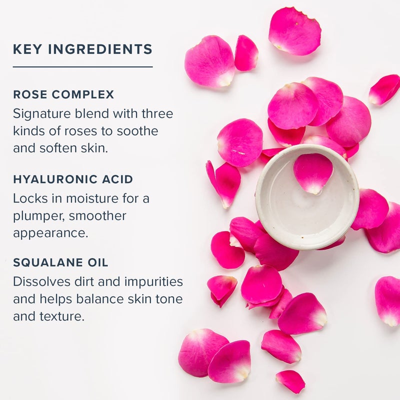 HERITAGE STORE Rosewater Facial Cleanser - Milk Face Wash Purifies and Nourishes w/Squalane, Rose Complex, Dry Skin to Combination Skin Care, Hypoallergenic, pH Balanced, Vegan, 60-Day Guarantee, 4oz - Image 3