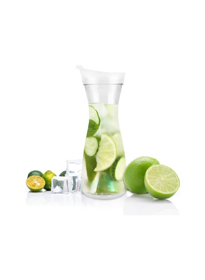 Water Carafe 20/33/54oz, Clear Acrylic Juice Drink Pitcher Carafe Jug with Plastic Lid for Bar Home Restaurant Use(20oz) 