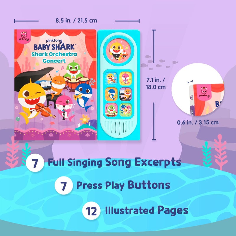 Pinkfong Baby Shark Family Orchestra Concert Sound Book l Baby Shark Toys | Learning & Education Toys | Interactive Books for Infant & Toddlers & in 1-3 | Gifts for Boys & Girls - Image 2