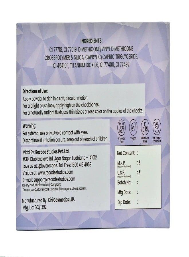 Recode Powder Blusher Palette 54 G - Image 4