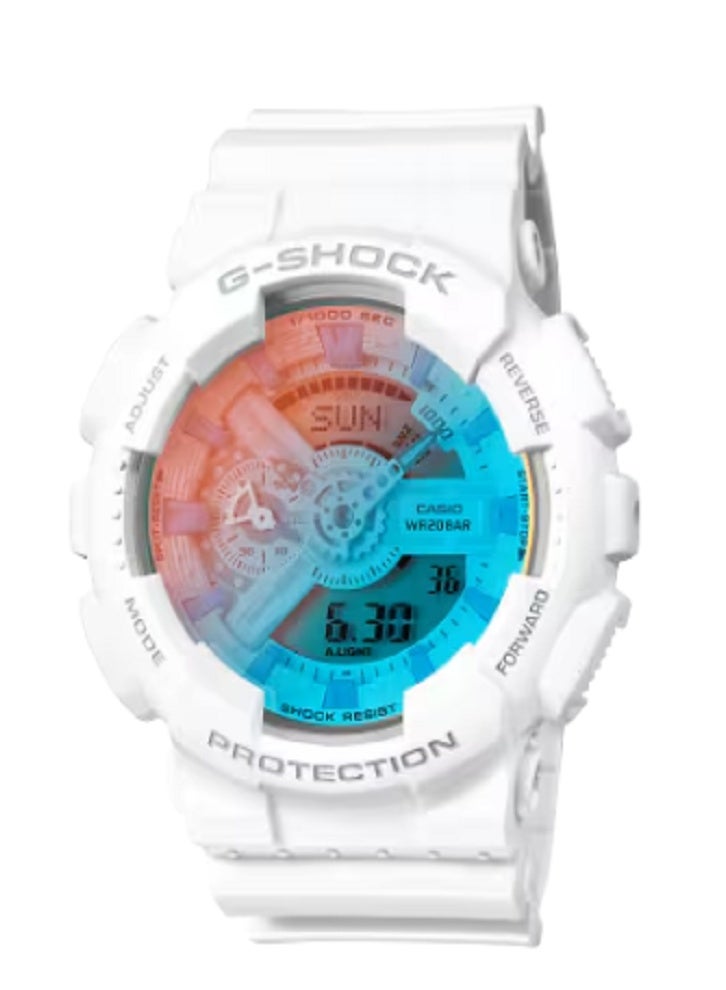 كاسيو ساعة G-Shock GA-110TL-7ADR "Beach Time Lapse" باللون الأبيض القزحي التناظرية والرقمية - Image 1