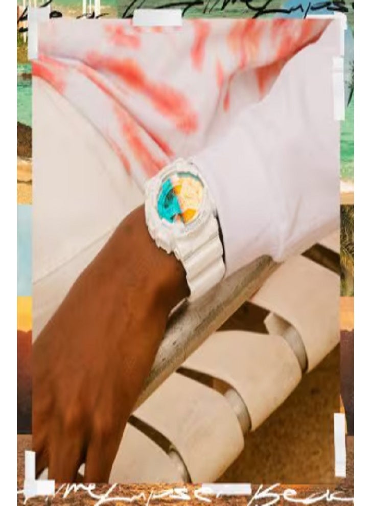 كاسيو ساعة G-Shock GA-110TL-7ADR "Beach Time Lapse" باللون الأبيض القزحي التناظرية والرقمية - Image 2