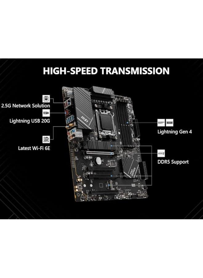 AMD Ryzen 7 7800X3D 8-Core Processor Bundle with MSI PRO B650 WiFi Motherboard