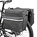 BV Bike Bag Bicycle Panniers with Adjustable Hooks, Carrying Handle, 3M Reflective Trim and Large Pockets, Gray - Image 2