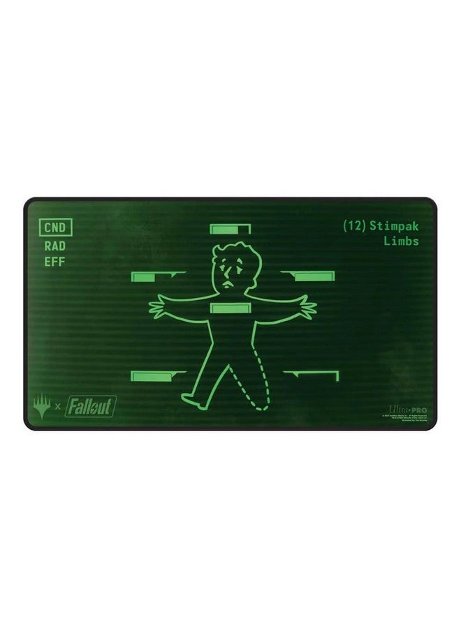 Ultra PRO - Fallout Black Stitched Playmat - Inventory Management - for Magic: The Gathering, Limited Edition Collectible Trading Tabletop Gaming Essentials Accessory Supplies