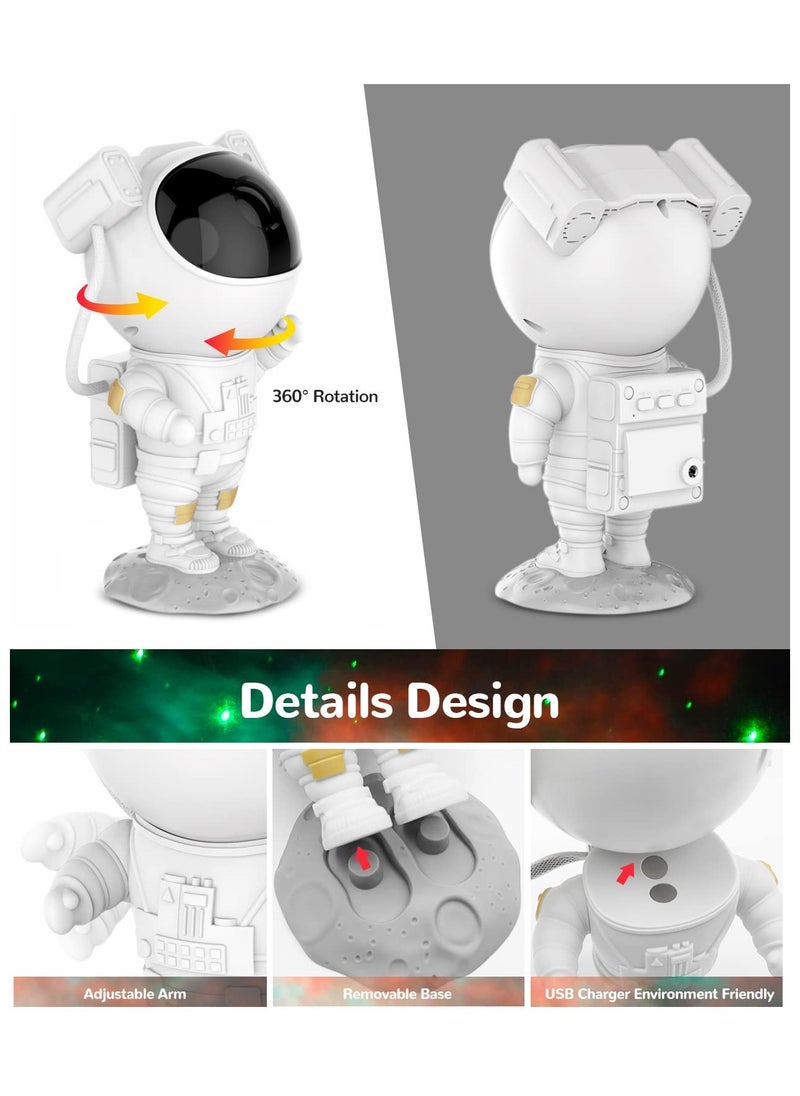 Houmt Star Projector Galaxy Night Light - Astronaut Starry Nebula Ceiling LED Projection Lamp with Timer, Remote Control, Adjustable Head Angle  - Image 4