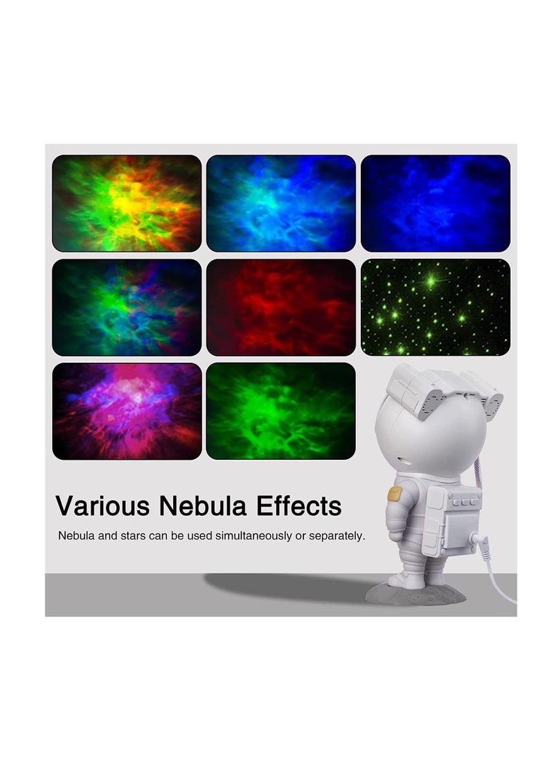 Star Projector Galaxy Night Light - Astronaut Starry Nebula Ceiling LED Projection Lamp with Timer, Remote Control, Adjustable Head Angle