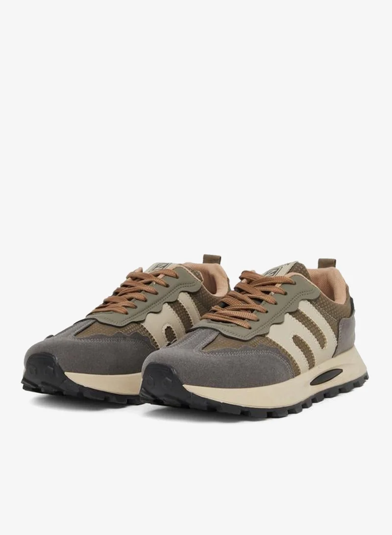 Styli Active Color Block Lace Up Sneakers