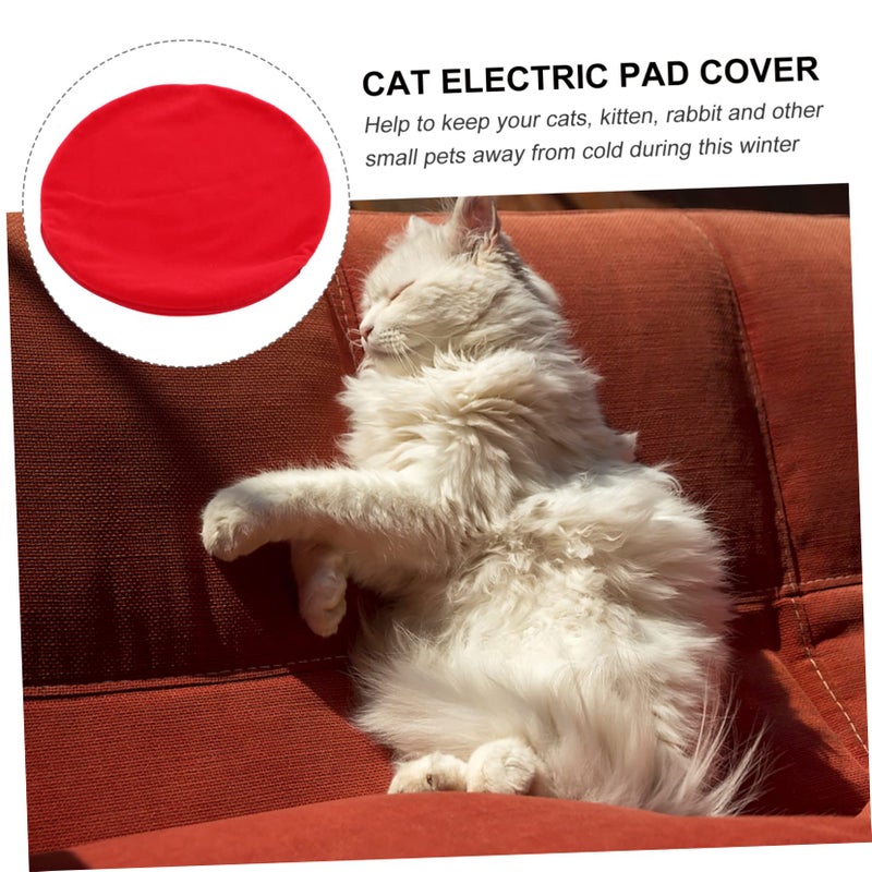 Electric Heating Mat For Pets With Red Cotton Cover Warm Comfortable Winter Use - Image 4