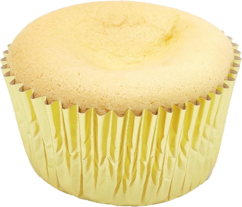 Mombake Standard Gold Foil Cupcake Liners Muffin Baking Cups for Party and More, 100-Count - Image 3