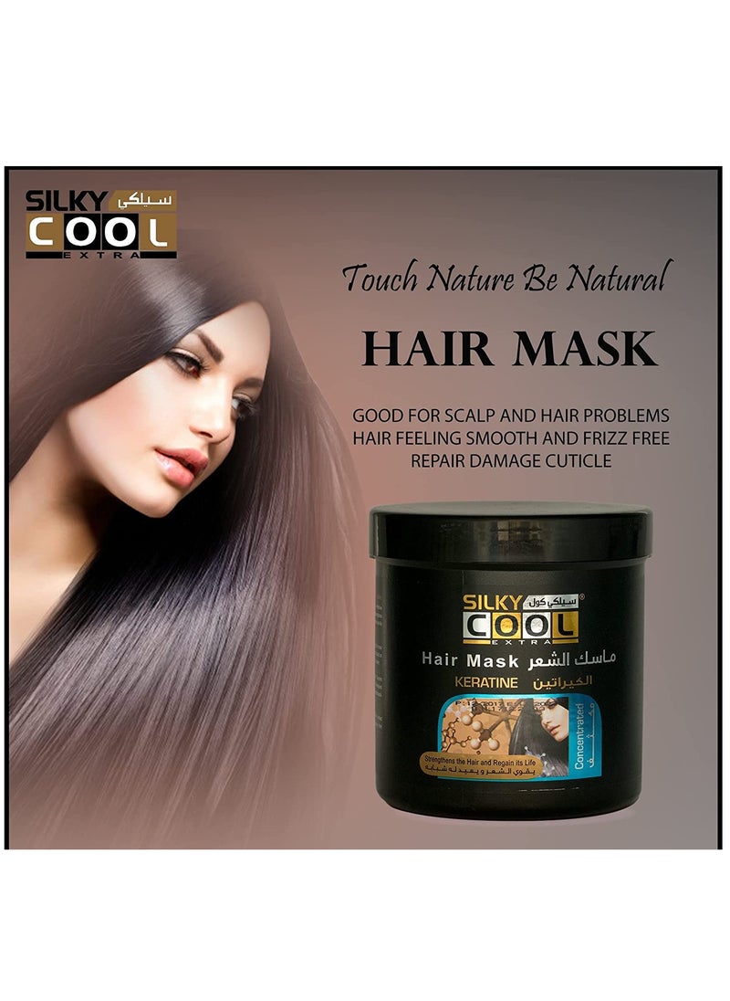 Silky Cool - Silky Cool Hair Mask 1000 Ml - Keratin - Image 1