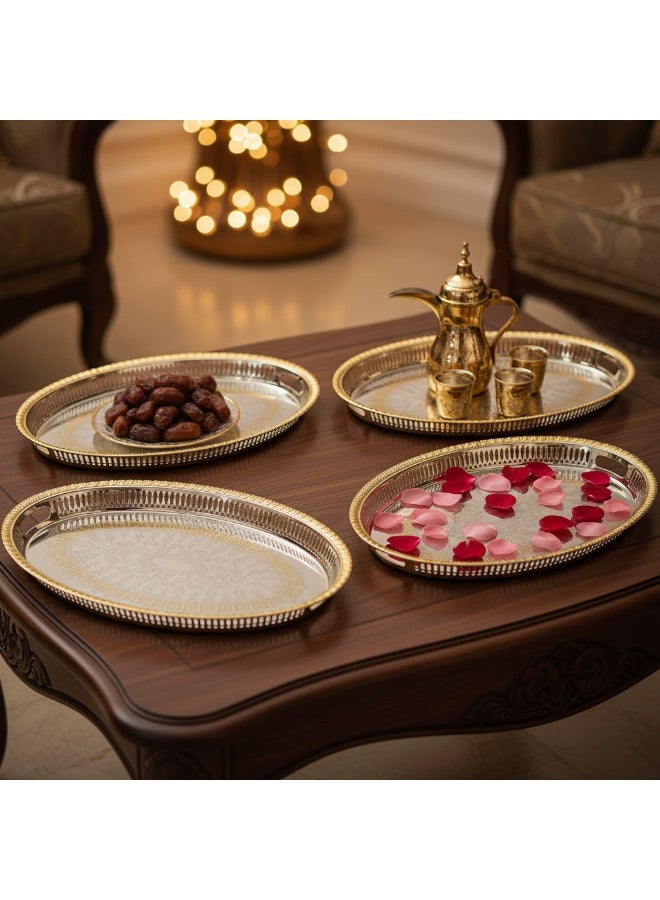 AKDC JAIMEI 3PCS SERVING TRAY STEEL 58*42/51*37/43*31 CM - Image 2