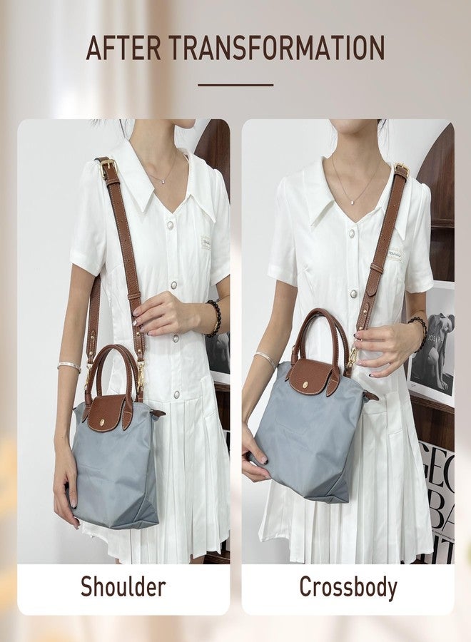 Doxo Purse Strap Replacement Compatible with Longchamp S/M Bag, 4 Upgraded Buckles Leather Bag Strap Conversion Kit for Women Crossbody Bags - Image 3