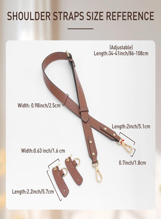 Doxo Purse Strap Replacement Compatible with Longchamp S/M Bag, 4 Upgraded Buckles Leather Bag Strap Conversion Kit for Women Crossbody Bags - Image 2