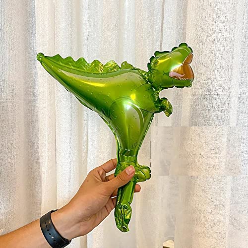Moira Pack Of 6 Dinosaur Mini Hand Foil Balloons For Jungle Theme Party Decorations|Multicolor - Image 5