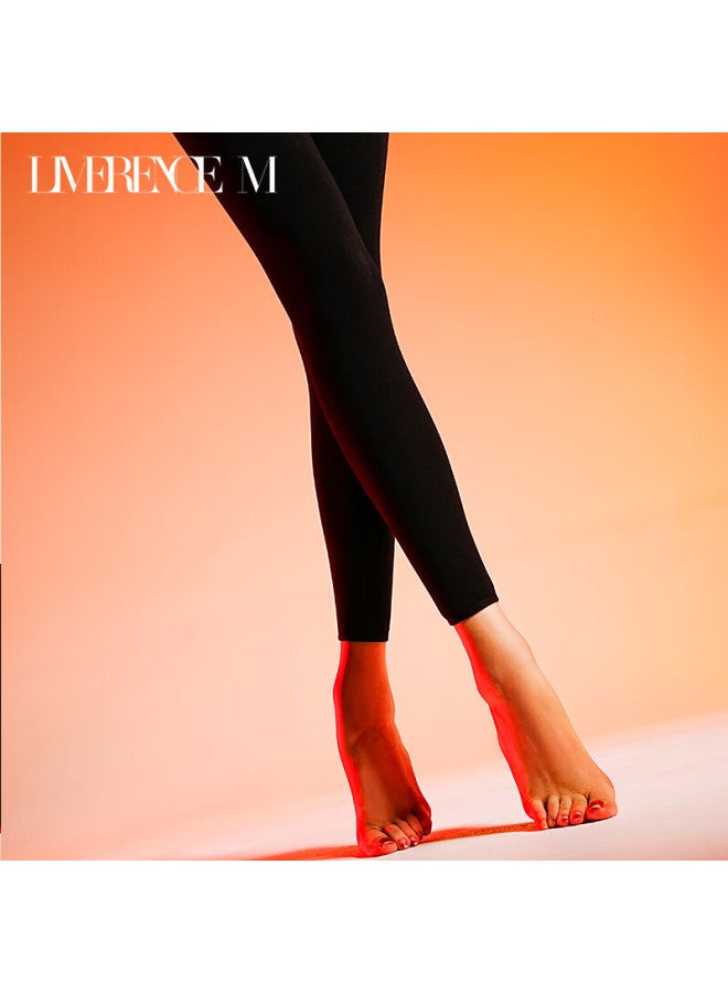 Limerence M Heated Socks Autumn Winter Warm Fleece Thickened Tights Leggings Capris Size L - Image 4