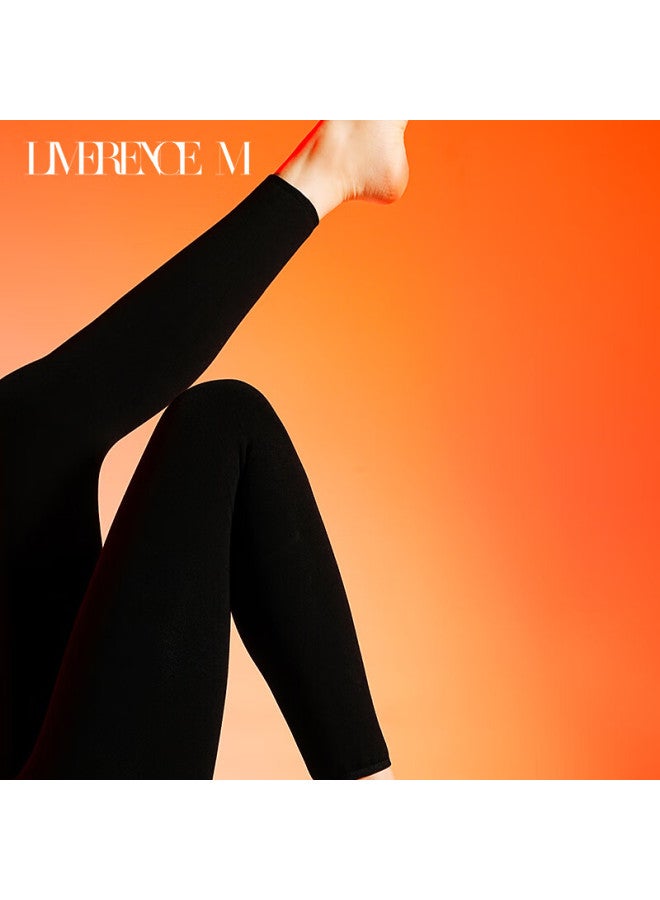 Limerence M Heated Socks Autumn Winter Warm Fleece Thickened Tights Leggings Capris Size L - Image 3