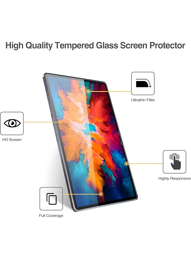 برو كيسيز واقي شاشة لجهاز Lenovo Tab P11 Pro إصدار 2020 مقاس 11.5 بوصة، مصنوع من الزجاج المقوى، مكون من قطعتين - Image 2