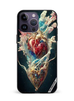Protective Case Cover For Apple iPhone 15 Pro Digital Flesh Design Multicolour