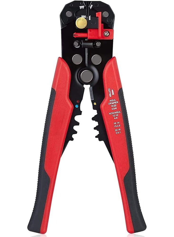 8 Inch Self-Adjusting Automatic Wire Stripper – Multifunctional Cable Stripper Cutter Crimping Pliers Tool for 10-24 AWG Copper Aluminum Wires - Image 1