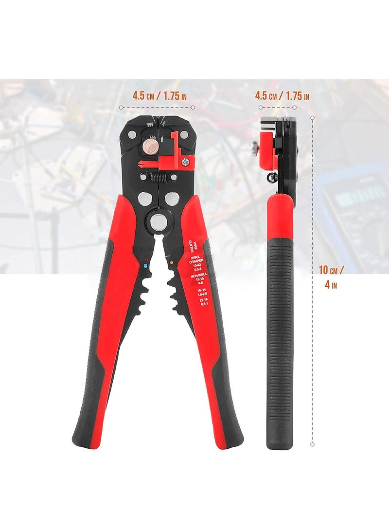 8 Inch Self-Adjusting Automatic Wire Stripper – Multifunctional Cable Stripper Cutter Crimping Pliers Tool for 10-24 AWG Copper Aluminum Wires - Image 4