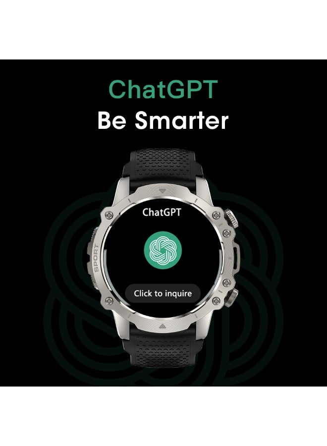 مايكرو وير ساعة ذكية MA15 مع مساعد ذكي، التعرف على الإيماءات، تتبع رياضي GPS، تشغيل الموسيقى عبر البلوتوث، تسجيل صوتي، واجهات AI مخصصة، ألبوم صور، بطارية تدوم طويلاً(أسود) - Image 5
