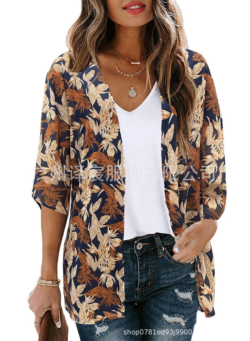 Loquat Women's Sun Protection Blouse Print Cardigan  - Image 1