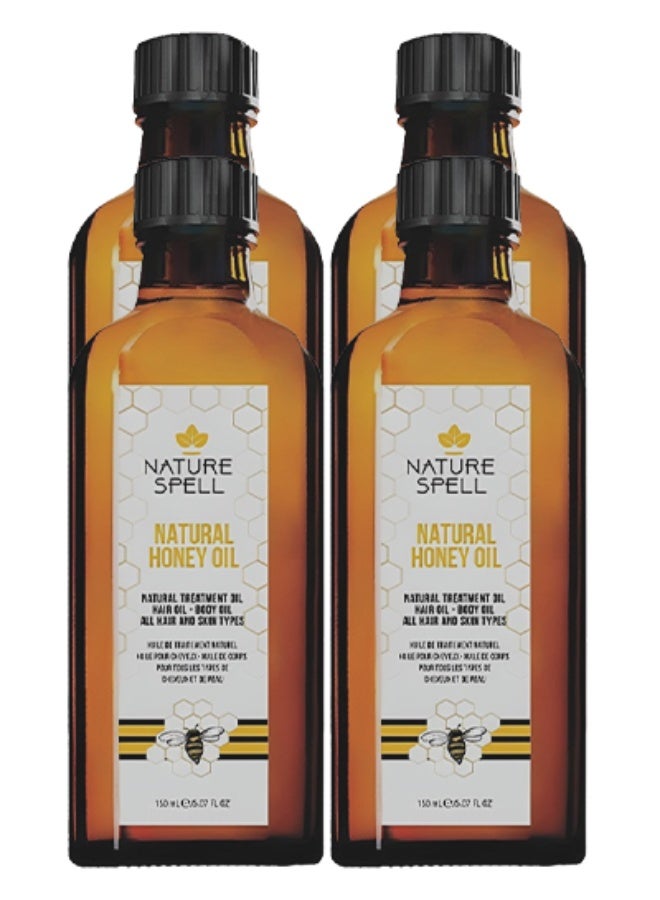 نايتشر سبيل 4 قطع زيت العسل الطبيعي للشعر والجسم لجميع أنواع الشعر والبشرة 150 مل - Image 1