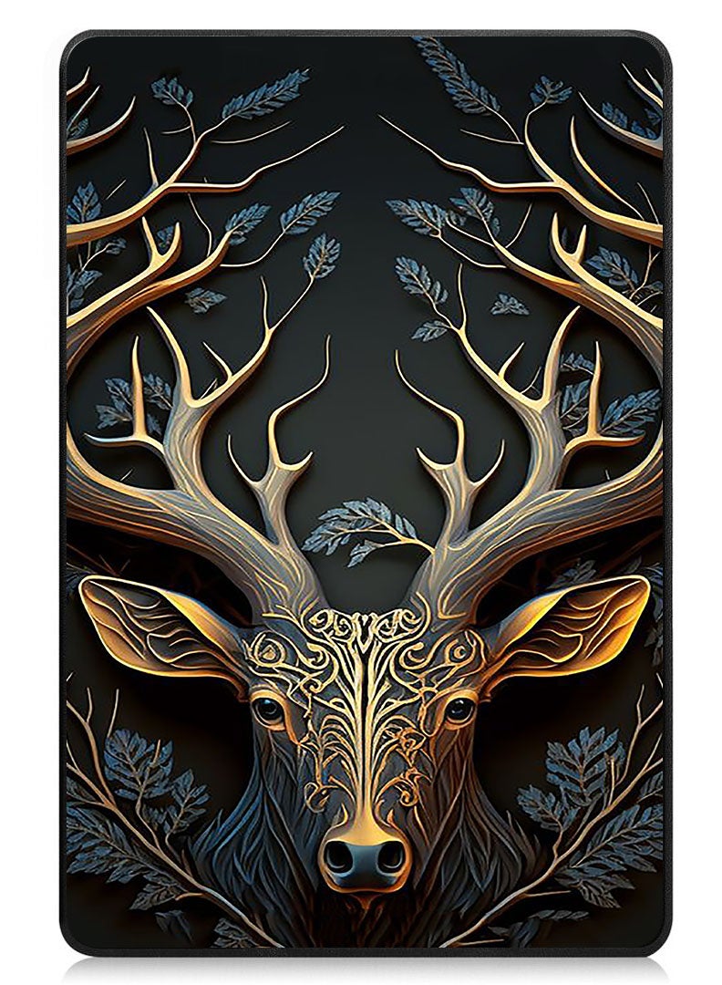 Theodor Protective Flip Case For Xiaomi Redmi Pad Pro (2024) With Trifold Stand Auto Wake Sleep Shockproof Cover Deer Head - Image 1
