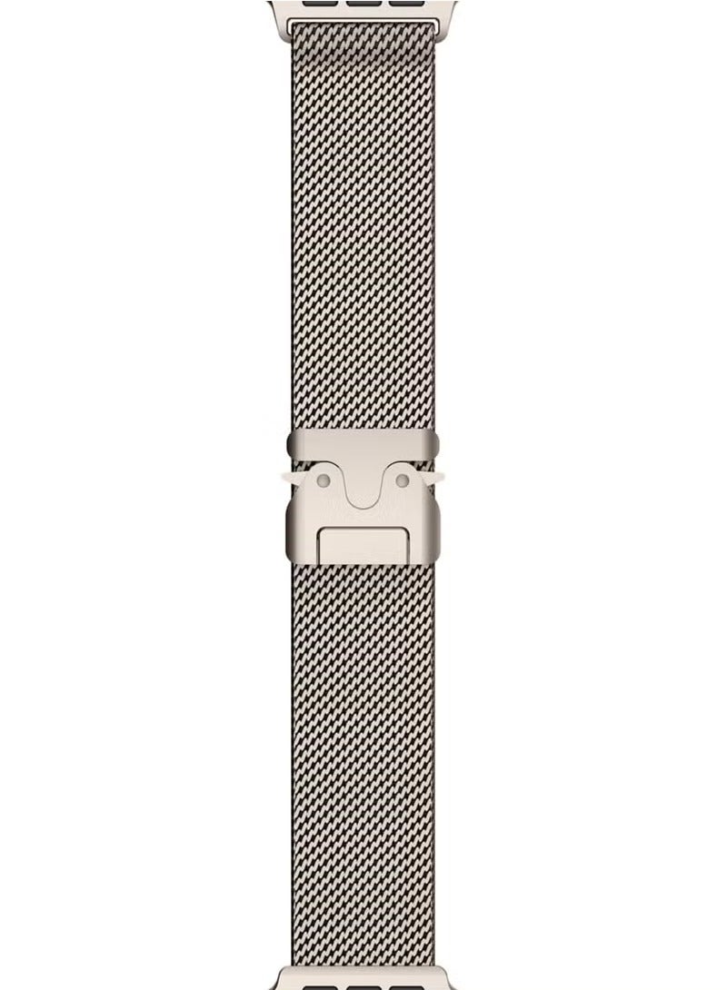 For Apple Watch Metal Bands Stainless Steel Mesh Loop with Parachute-style Metal Buckle for Apple Watch Series10 9 8 7 6 5 4 3 2 1 SE Ultra 2,Compatible with 42/44/45/49mm Case Sizes Titanium  - Image 3