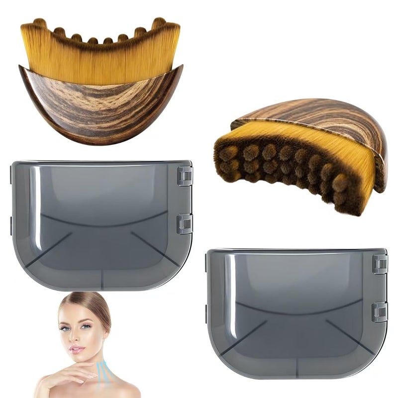 Daureve 2pcs Lymphatic Contour Face Brush,Lymphatic Brushesï¼Œ Upgrade Lymphatic Drainage Brush,face Sculpting Brushï¼Œ Dual-Action Face & Body Massager for Jawline Sculpting & Puffiness Reduction - Image 1