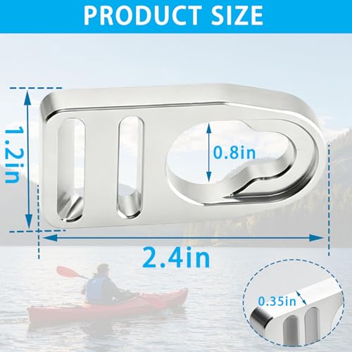 gtpartes Aluminum Strap Replacement Buckle Clip Compatible with Kayak Seats Fit Lifetime and Emotion Style Button Type Seat Straps Repair Clip Parts Accessories Premium Upgrade Belt Clips 2 Pcs - Image 2