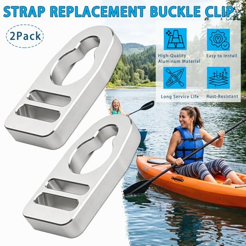 gtpartes Aluminum Strap Replacement Buckle Clip Compatible with Kayak Seats Fit Lifetime and Emotion Style Button Type Seat Straps Repair Clip Parts Accessories Premium Upgrade Belt Clips 2 Pcs - Image 4