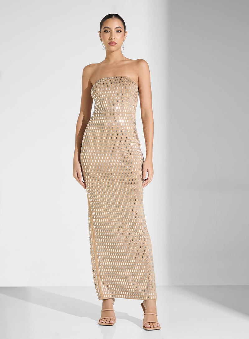 Ginger Sequin Strapless Dress - Image 1