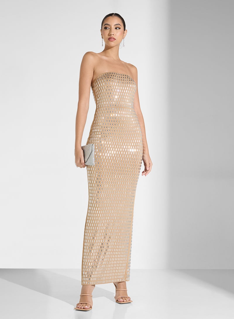 Ginger Sequin Strapless Dress - Image 4