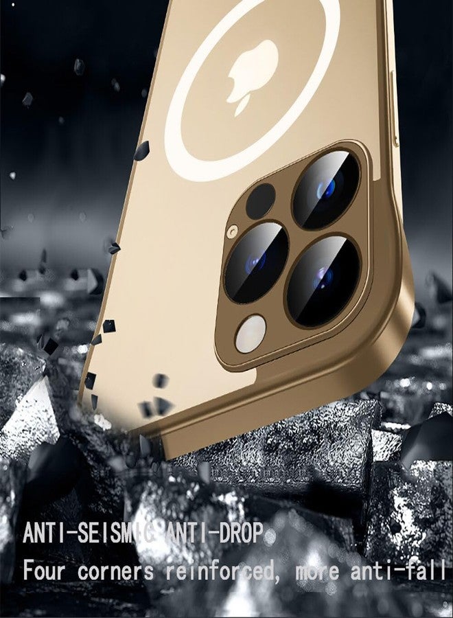 أوميو جراب Omio المغناطيسي النحيف لهاتف iPhone 16 Pro متوافق مع MagSafe، شفاف غير لامع، تصميم فائق النحافة بدون إطار مع حلقة إصبع لحماية كاملة للكاميرا، مناسب للرجال والنساء، لون تيتانيوم صحراوي - Image 3