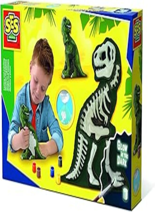Casting and painting - t-rex with skeleton
