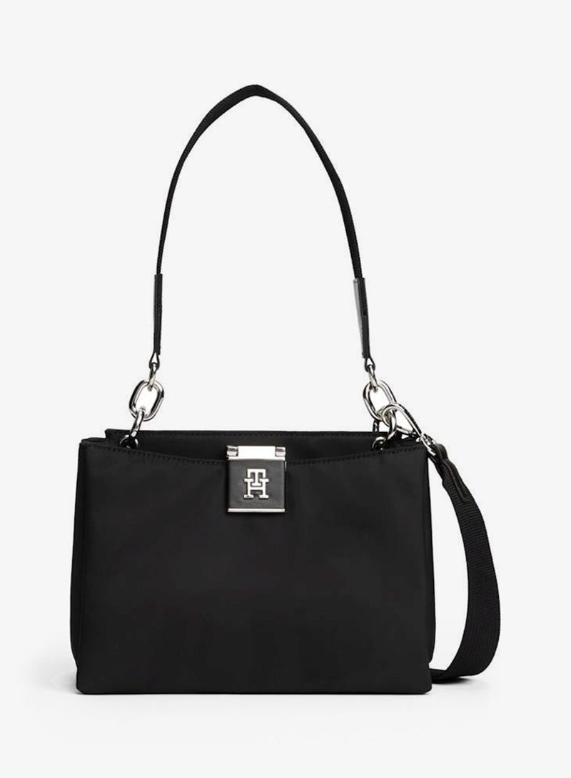 تومي هيلفيغر حقيبة كتف بتفاصيل شعار - Image 1