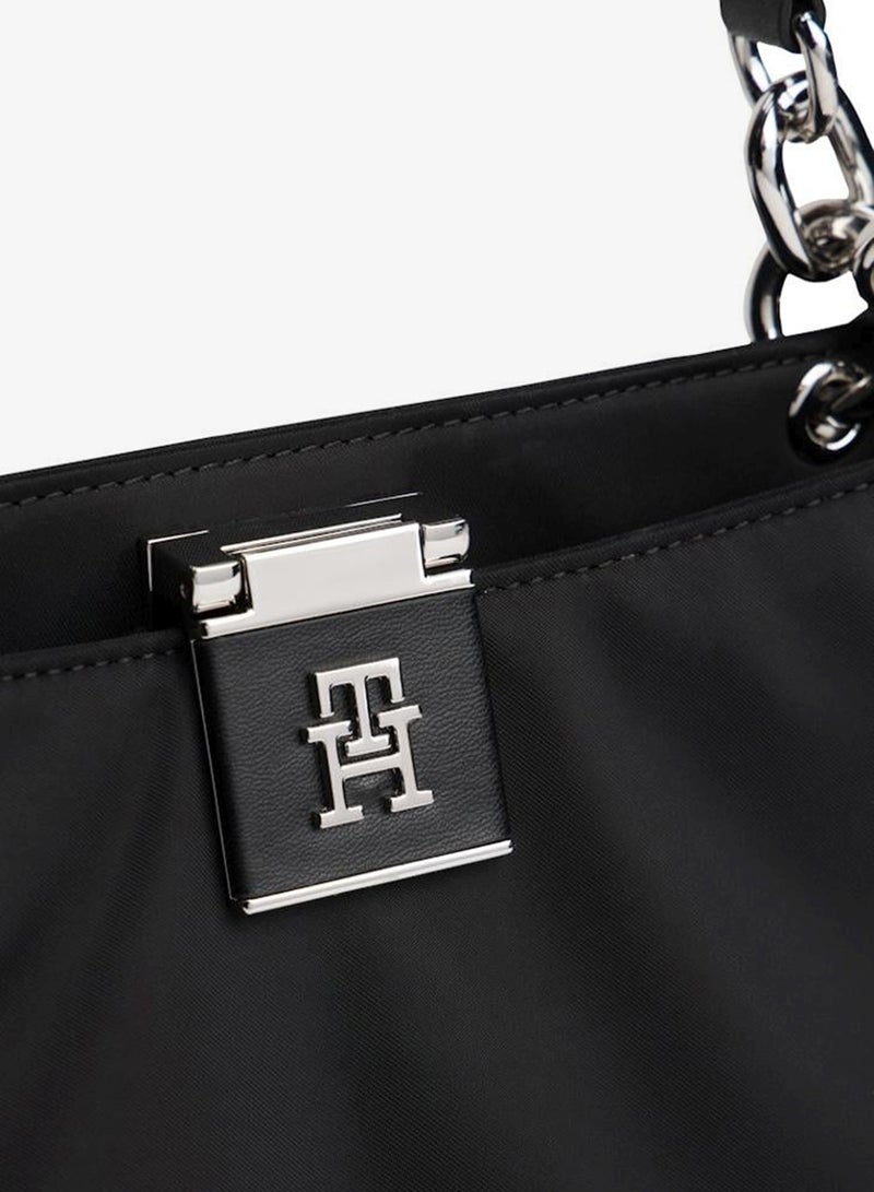 تومي هيلفيغر حقيبة كتف بتفاصيل شعار - Image 4