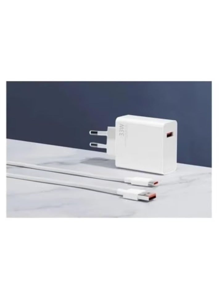 TIGER 33W Fast Charging Adapter with Type-C Cable – Quick Charge Wall Charger for Xiaomi Redmi Note 9 / Note 10 / Note 9 Pro / Note 8 / Note 7 / Poco M2 Pro / Mi A1 / A2 / A3 – High-Speed USB-C Power Adapter, Compact, Safe & Travel-Friendly Charger - Image 4