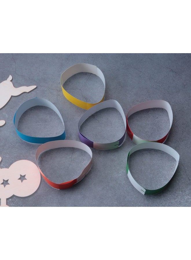 Ruwado 60 Pcs Paper Wristbands Multi Color Neon Waterproof Lightweight Adhesive Identification Wristbands Bracelets For Concert Game Events Parties  - Image 5