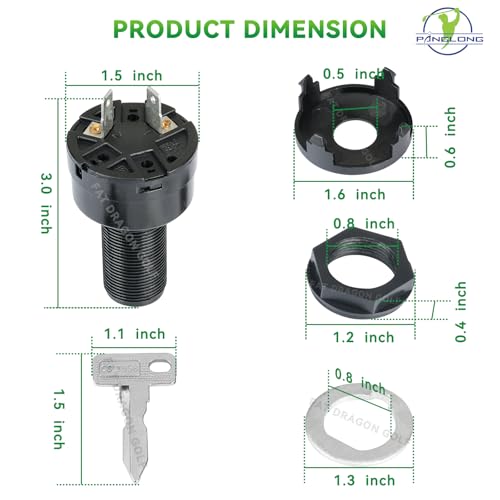 Panglong Precedent Ignition Switch - 2 Terminal, Club Car Ignition Key Switch for 2004-up Precedent and 2018-up Tempo Electric Golf Cart, OEM# 102508601 - Image 4